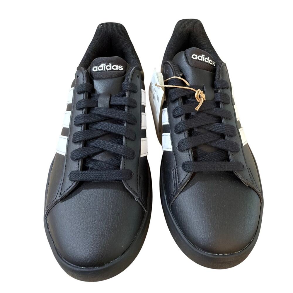 NEW Adidas Grand Court 3.0 Wide Black/White Size 5.5